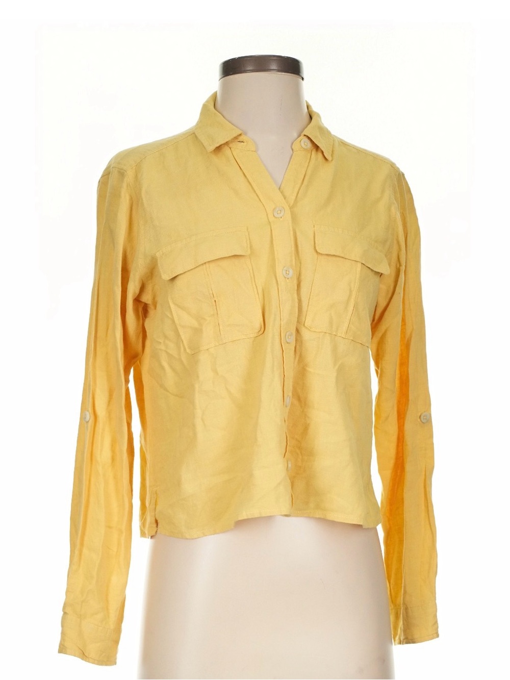 Abercrombie & Fitch Yellow Button-Front Women's Shirt